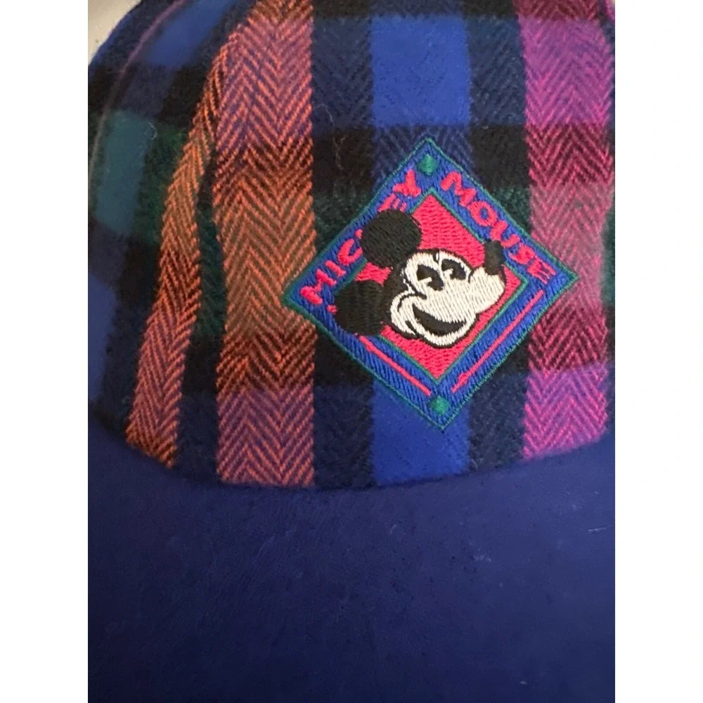 Vintage Mickey & Co. Plaid Wool Toddler‎ Cap With Blue Brim